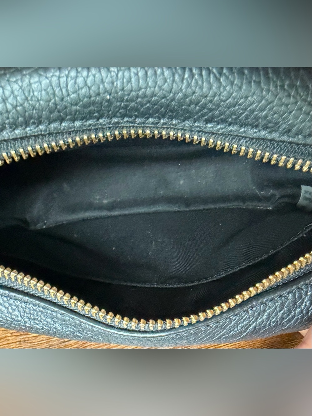 Tory Burch Kira Black Pebbled Leather Crossbody with Gold Hardware - Picture 8 of 8